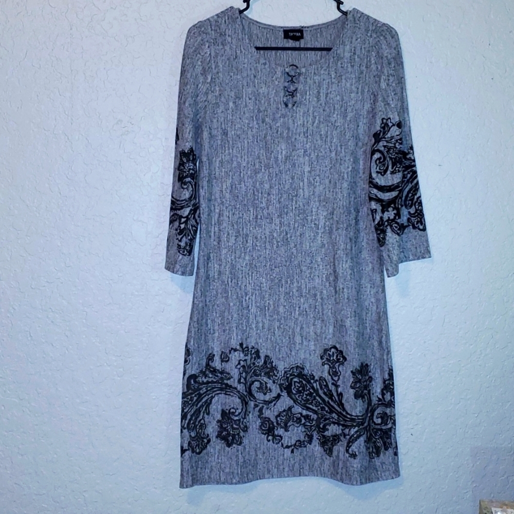 Grey Black Dress